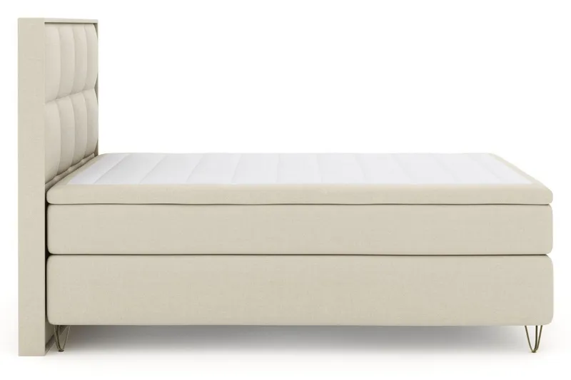 Select No 5 Komplett Sängpaket 140x200 Fast Watergel - Beige/Metall V-form (Art.nr 250815) — Beige/Metall V-form