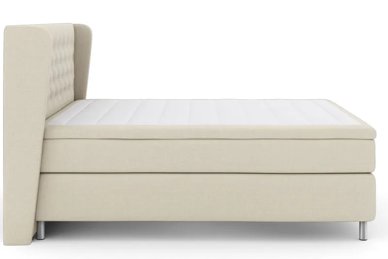 Select No 5 Komplett Sängpaket 210x210 Fast/Medium Watergel - Beige/Metall (Art.nr 252067) — Beige/Metall
