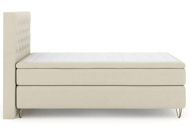 Select No 5 Kontinentalsäng 120x200 Fast Latex - Beige/Metall V-Form — Beige/Metall V-Form