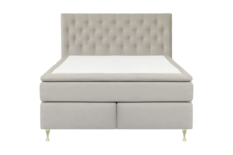 Select No 5 Kontinentalsäng 210x210 Fast/Medium Watergel - Beige/Guld — Beige/Guld