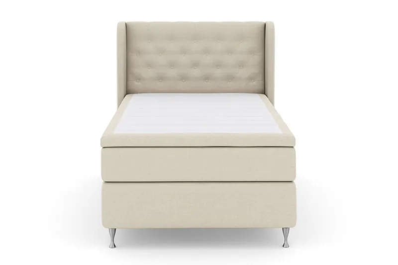 Select No 6 Komplett Sängpaket 120x200 Fast Memory/Pocket - Beige/Silver (Art.nr 254651) — Beige/Silver