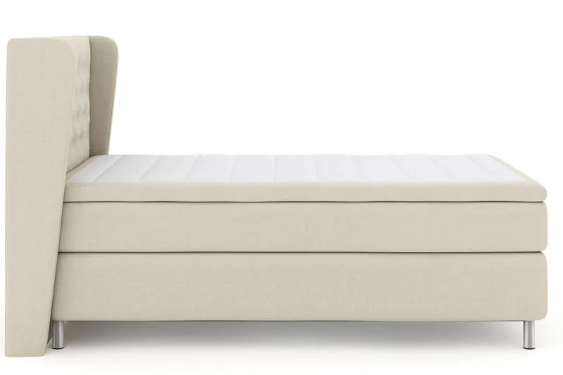Select No 6 Komplett Sängpaket 120x200 Medium Memory/Pocket - Beige/Metall (Art.nr 256831) — Beige/Metall