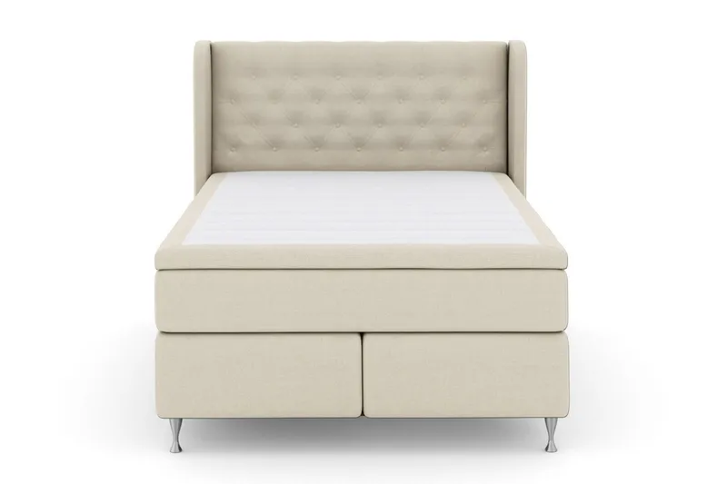 Select No 6 Komplett Sängpaket 140x200 Medium Latex/Memory - Beige/Silver (Art.nr 254615) — Beige/Silver
