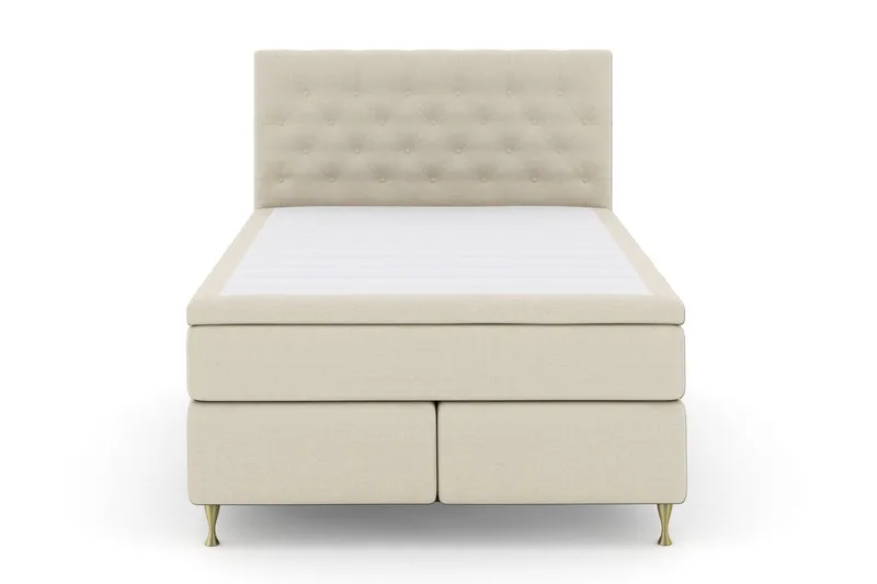 Select No 6 Komplett Sängpaket 160x200 Fast/Medium Watergel - Beige/Guld (Art.nr 255299) — Beige/Guld