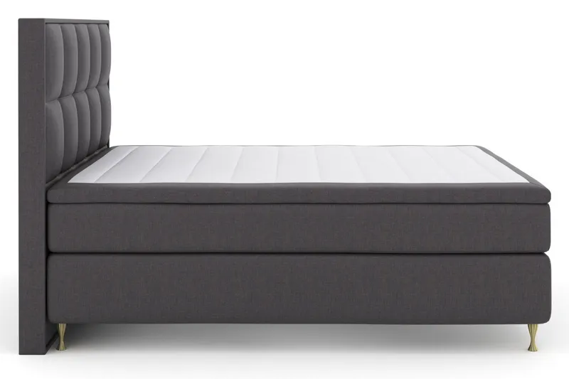 Select No 6 Komplett Sängpaket 180x200 F/M Latex/Memory - Mörkgrå/Guld (Art.nr 255542) — Mörkgrå/Guld