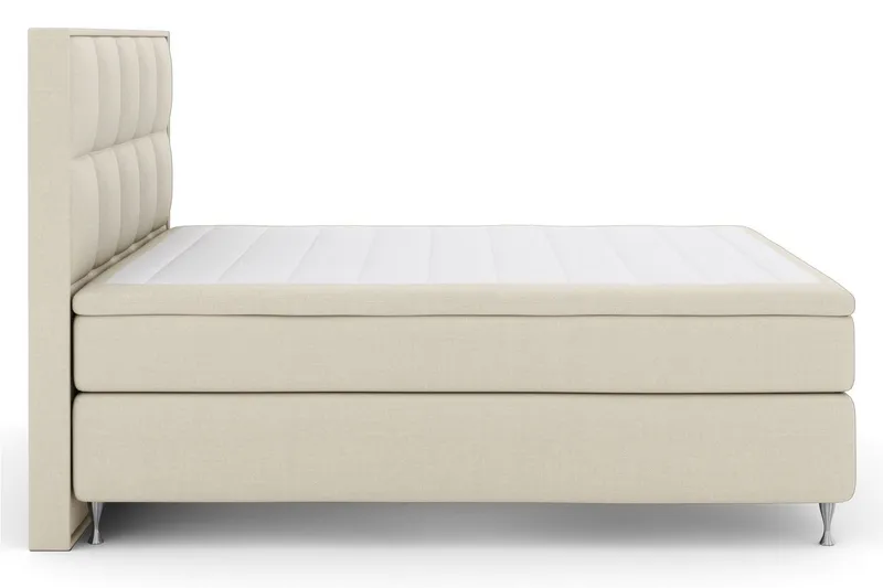 Select No 6 Komplett Sängpaket 180x200 F/M Memory/Pocket - Beige/Silver (Art.nr 255063) — Beige/Silver