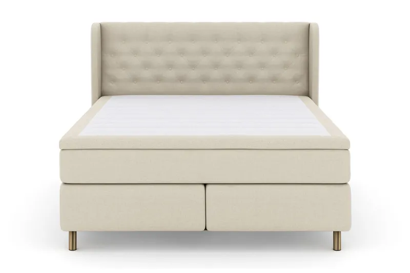 Select No 6 Komplett Sängpaket 210x210 Fast Memory/Pocket - Beige/Koppar (Art.nr 257367) — Beige/Koppar