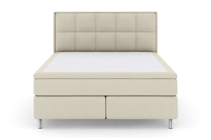 Select No 6 Komplett Sängpaket 210x210 Fast Memory/Pocket - Beige/Metall — Beige/Metall
