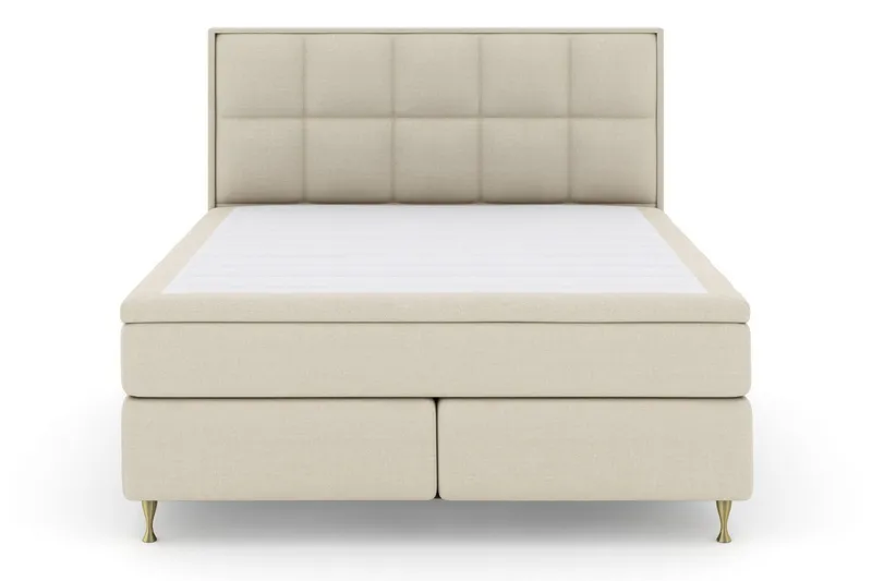 Select No 6 Komplett Sängpaket 210x210 Fast Watergel - Beige/Guld (Art.nr 255447) — Beige/Guld