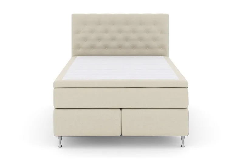 Select No 6 Kontinentalsäng 140x200 F/M Memory/Pocket - Beige/Silver — Beige/Silver