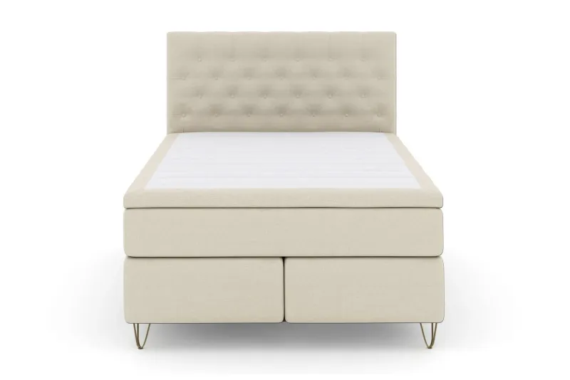 Select No 6 Kontinentalsäng 140x200 Fast Latex/Memory - Beige/Metall V-Form — Beige/Metall V-Form