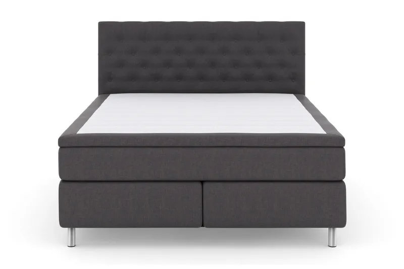 Select No 6 Kontinentalsäng 180x200 Fast Watergel - Mörkgrå/Metall — Mörkgrå/Metall