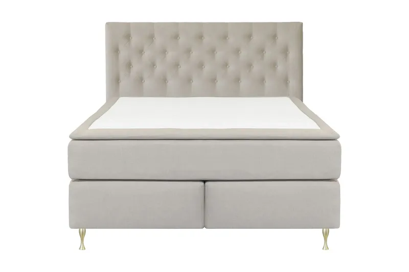 Select No 6 Kontinentalsäng 210x210 Medium Watergel - Beige/Guld — Beige/Guld