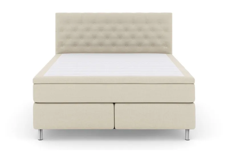 Select No 6 Kontinentalsäng 210x210 Medium Watergel - Beige/Metall — Beige/Metall