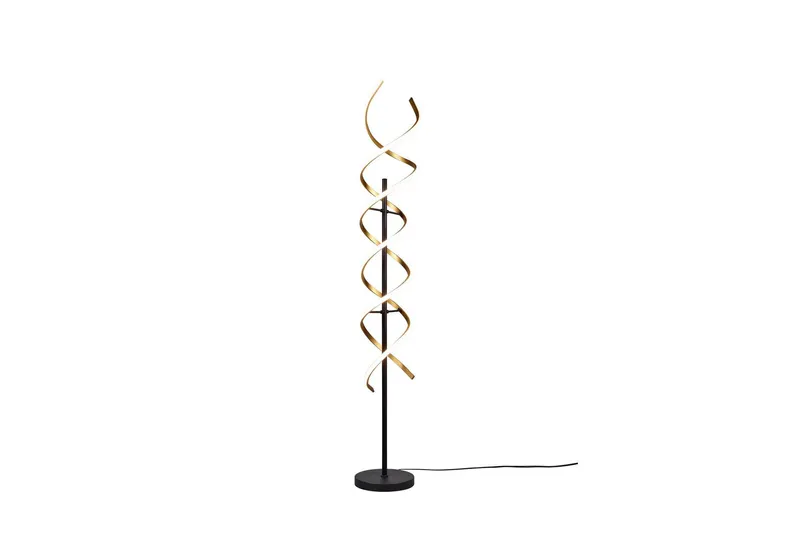 Sequence LED Golvlampa mattmässing/ mattsvart - Matt mässing/Matt svart — Trio Lighting