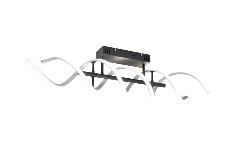 Sequence LED Plafond borstad aluminium/ mattsvart - Borstad aluminium/Matt svart — Trio Lighting