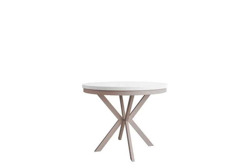 Sereth Matbord 100 cm Rund - Vit/Beige (Art.nr 3116561) — Vit/Beige