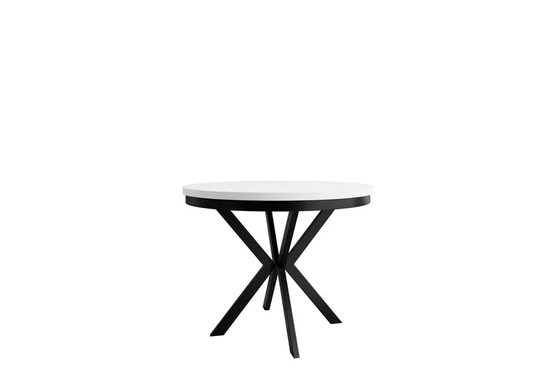 Sereth Matbord 100 cm Rund - Vit/Svart (Art.nr 3116504) — Vit/Svart