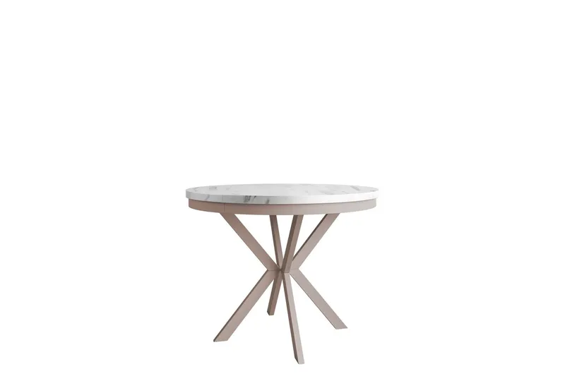 Sereth Matbord 120 cm Rund - Vit/Beige (Art.nr 3116567) — Vit/Beige