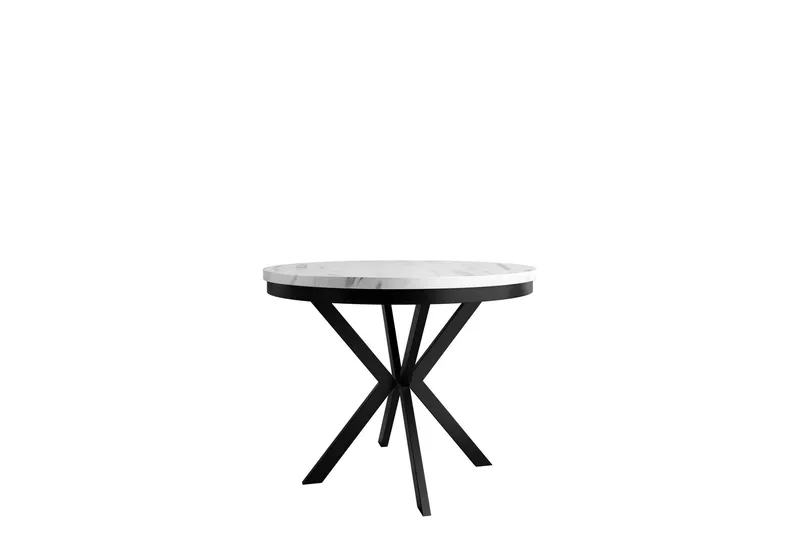 Sereth Matbord 90 cm Rund - Vit/Svart (Art.nr 3116493) — Vit/Svart