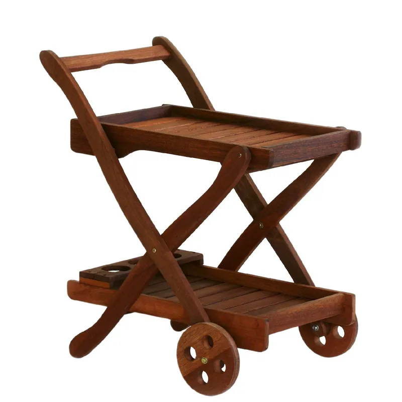Serveringsvagn Victoria 84x50x81 cm meranti - brun — brun
