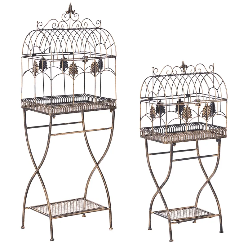 Set med 2 Hyllor utomhus Sicily 43/37 cm 30/27 cm - Svart — Svart