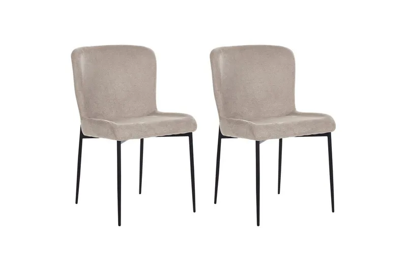 Set med 2 matstolar Ada - Beige, grå, svart — Beige, grå, svart