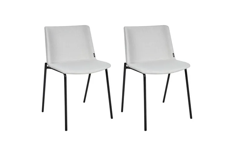 Set med 2 matstolar Esbon - Grå, svart — Grå, svart