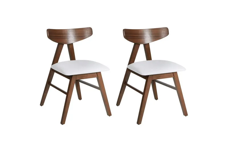 Set med 2 matstolar Lacota - Brun, grå — Brun, grå