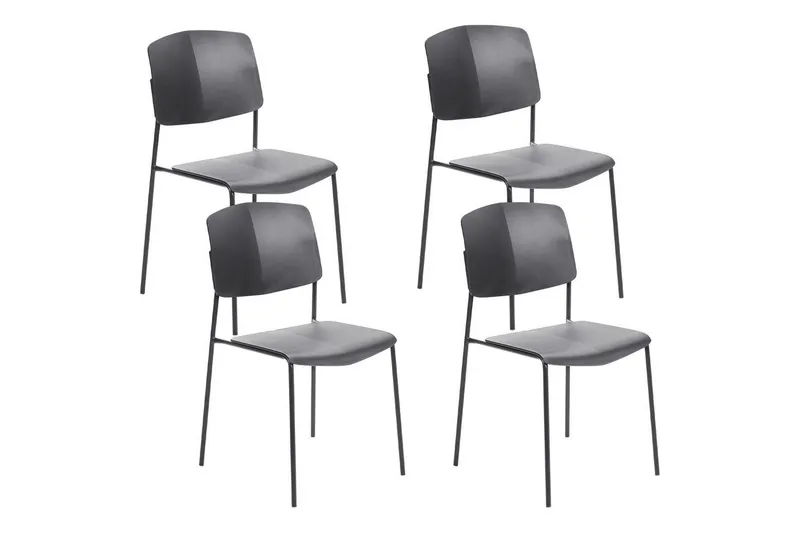 Set med 4 matstolar Astoria - Svart — Svart