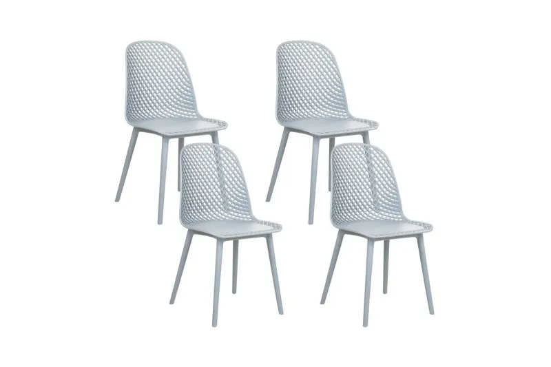Set med 4 matstolar Emory - Blå — Blå