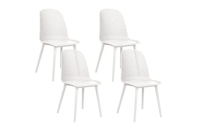 Set med 4 matstolar Emory - Vit — Vit