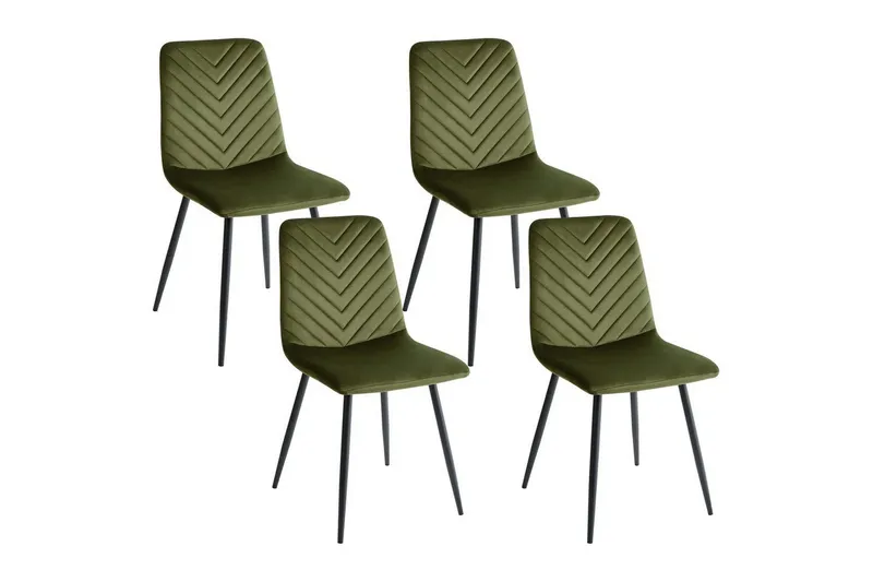 Set med 4 matstolar Havre - Grön, Svart — Grön, Svart