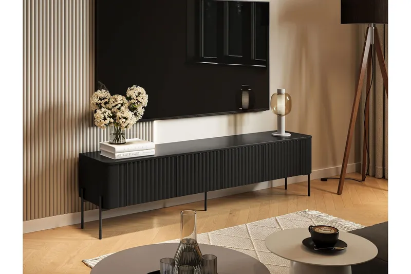 Sherie Tv-bänk 190x40 cm - Svart — Svart