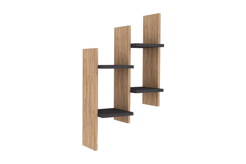 Shottisham Vägghylla 49 cm - Antracit|Valnöt — Antracit|Valnöt