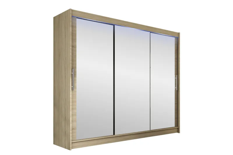 Sia Garderob med Spegel 250x215 cm - Beige (Art.nr 3067561) — Beige