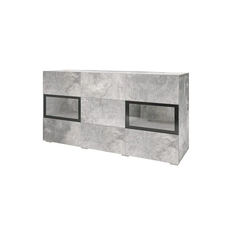 Sideboard Baros 2 Dörrar med 3 Lådor - Betongljus — Betongljus