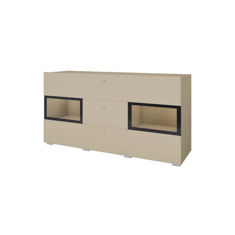 Sideboard Baros 2 Dörrar med 3 Lådor - Ljus Beige — Ljus Beige