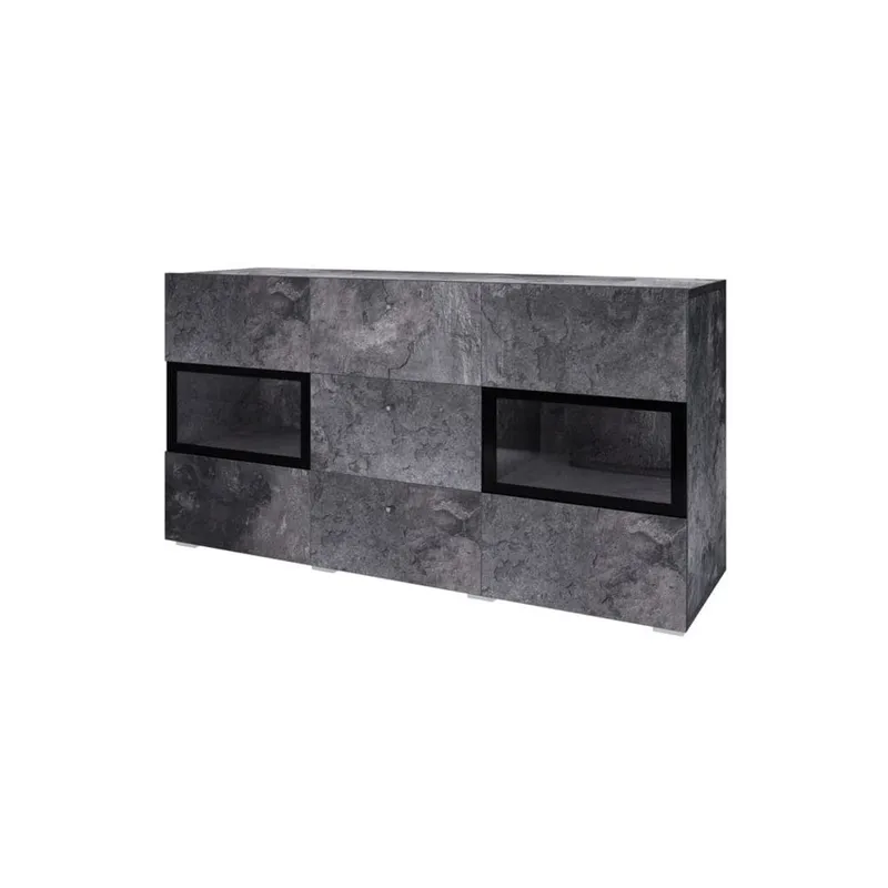 Sideboard Baros 2 Dörrar med 3 Lådor - Skiffer — Skiffer