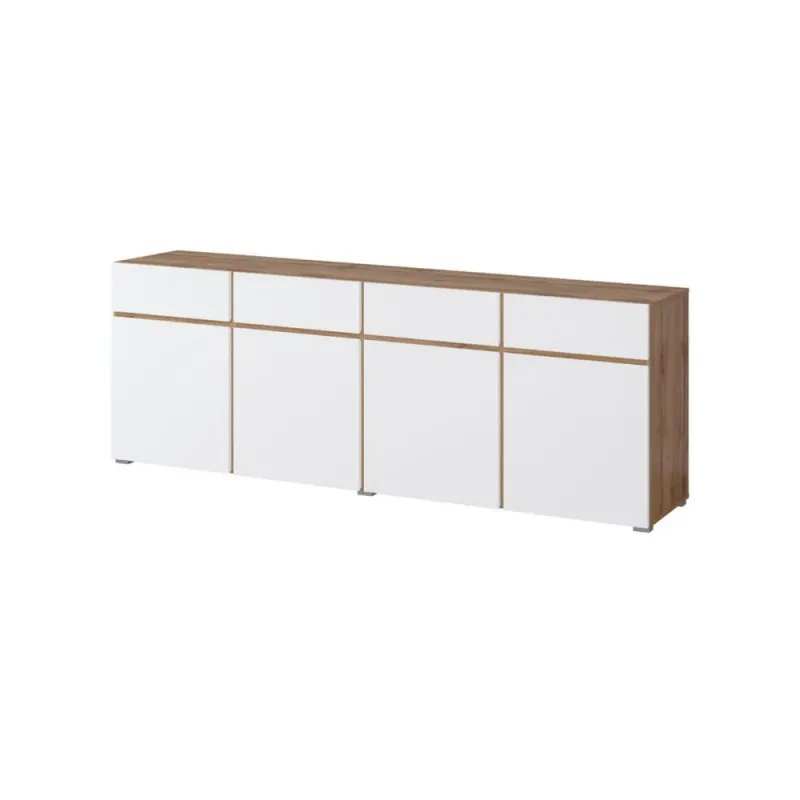Sideboard Cross 4 dörrar med 4 lådor - Vit — Vit