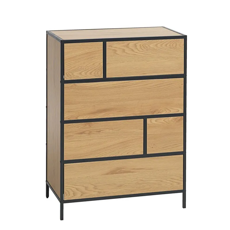 Sideboard Hedvig ask/svart 70x40x95 cm