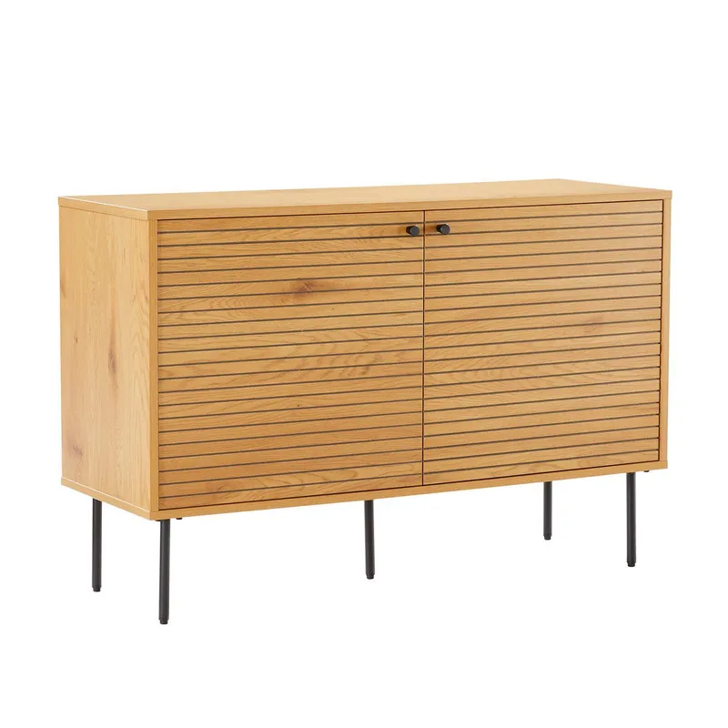 Sideboard Line melamin med ekbark 110x40x74 cm - Brun — Brun