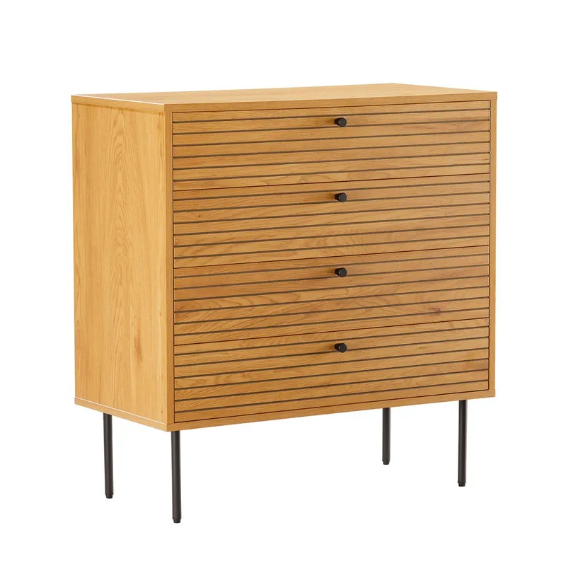 Sideboard Line melamin med ekbark 80x40x85 cm - Brun — Brun