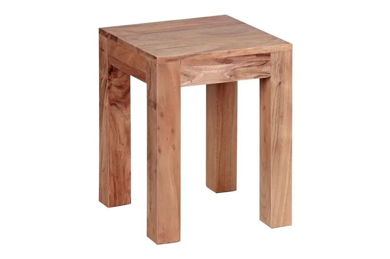 Sido bord Wohnling massivt trä 35x35cm med träben, lantlig stil Akacia - Akacia — Wohnling