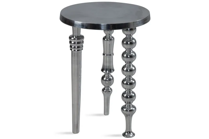 Sido bord Wohnling Metall Rund 44 cm med 3 Olika Ben Modern — Wohnling