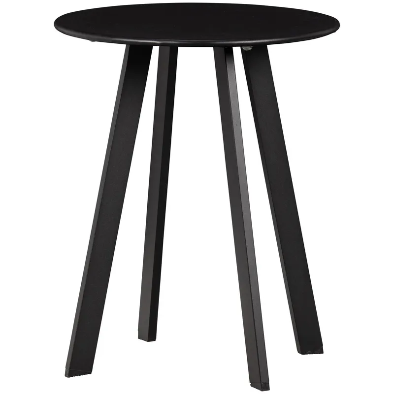 Sidobord Fer 49 cm Rund Utomhus - Svart — WOOOD