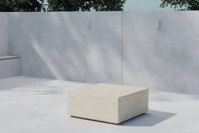 Sidobord Lissabon 80 cm Utomhus - Beige — Venture Home