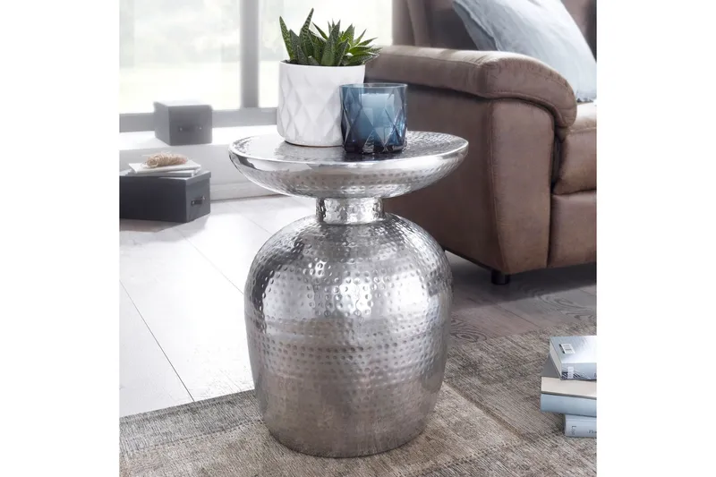 Sidobord Tschumperlin 37 cm - Silver — Wohnling