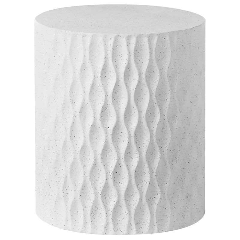 Sidobord utomhus Antelao 37 cm Terrazzoeffekt - Vit — Vit