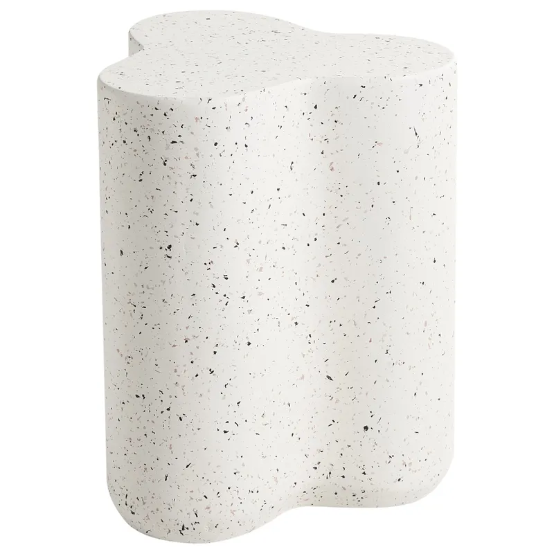Sidobord utomhus Tellaro 32x37 cm Terrazzoeffekt - Vit — Vit